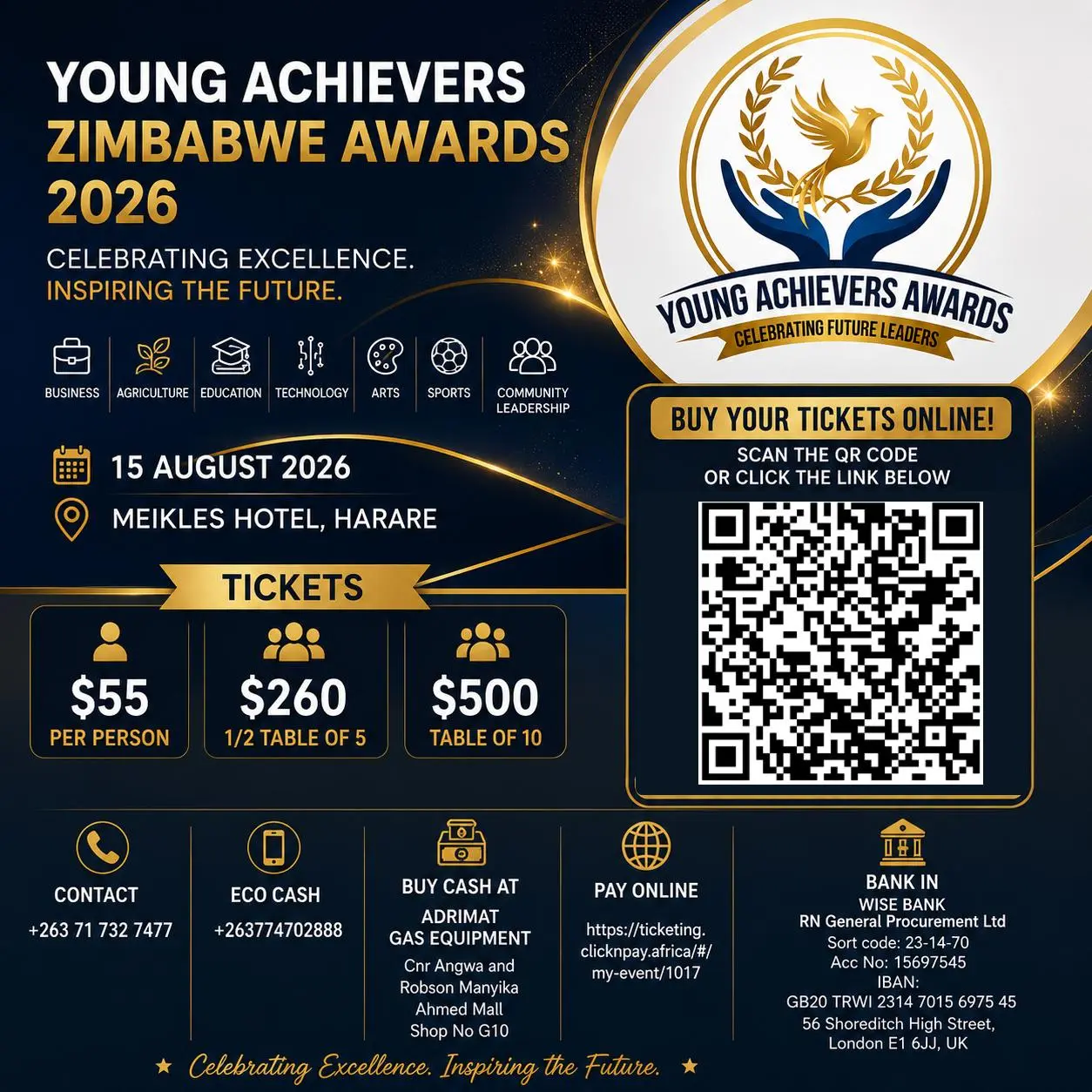 Young Achievers Zimbabwe Awards 2026 event information
